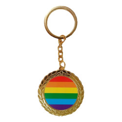  Porte-Clé Médaille Rainbow Doré